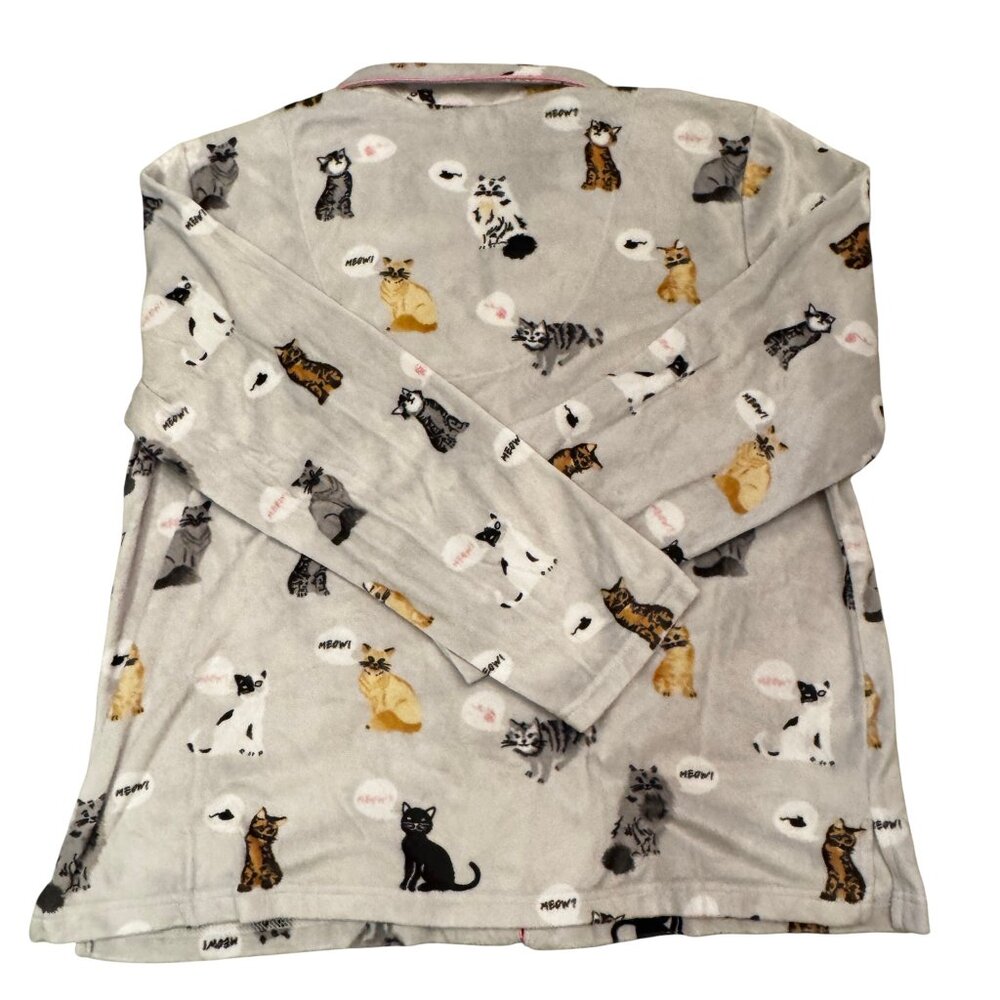 Karen Neuburger Cozy Cat Pajama Set | Soft Knit Sleepwear | XL - Picture 6 of 10